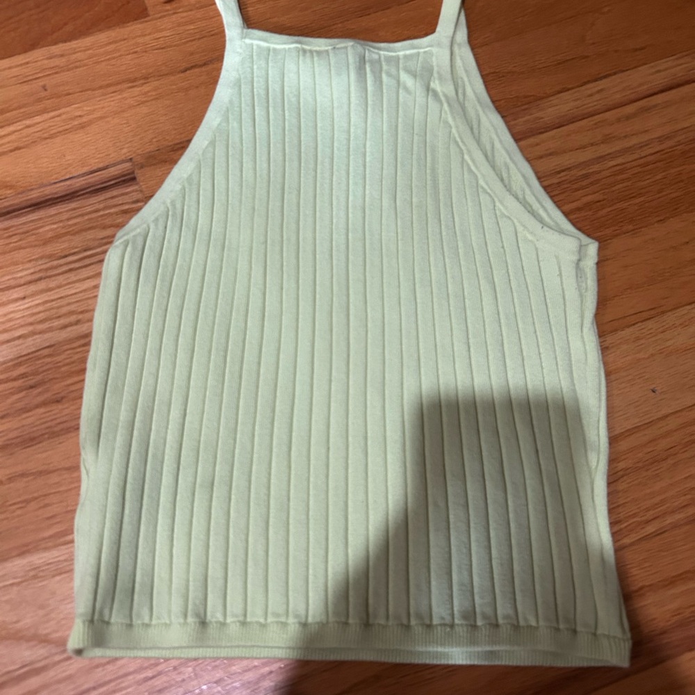 H&M lime Ribbed Knit Top - Picture 2 of 5